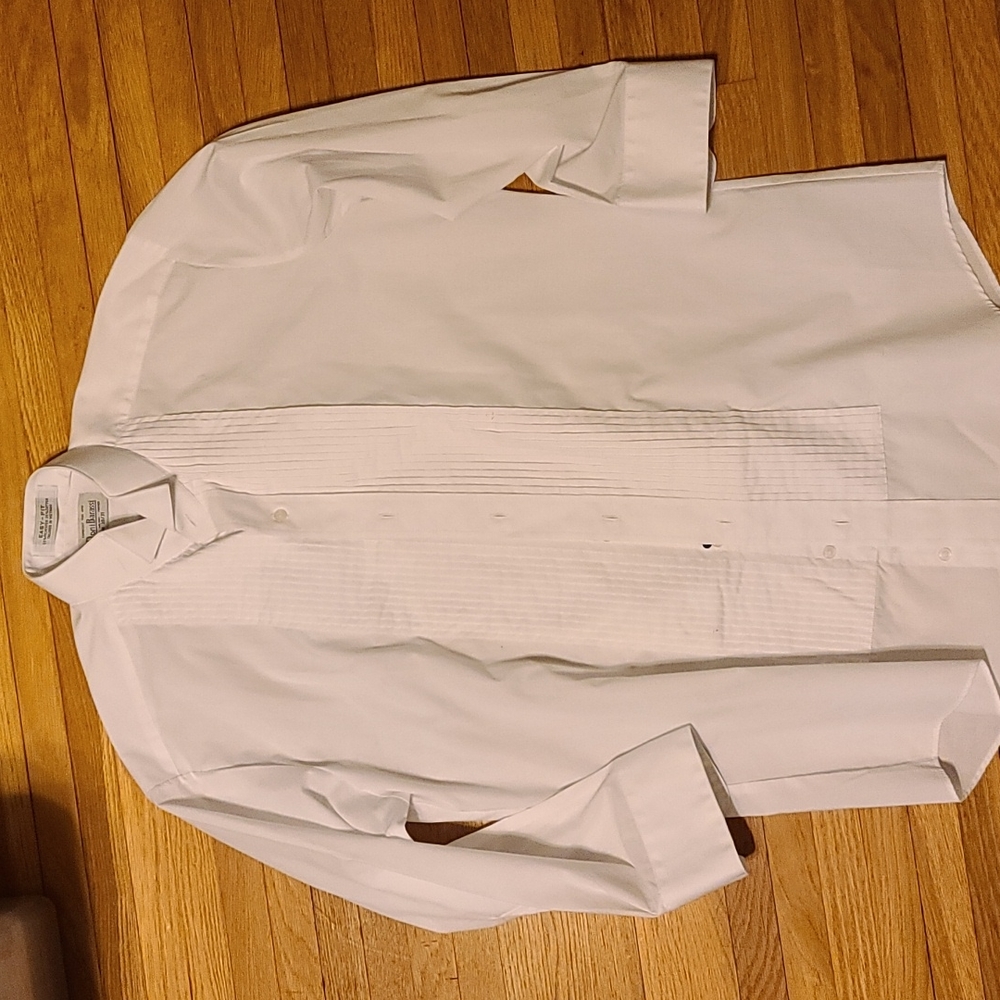 Doni Barassi White Tuxedo Dress Shirt size M